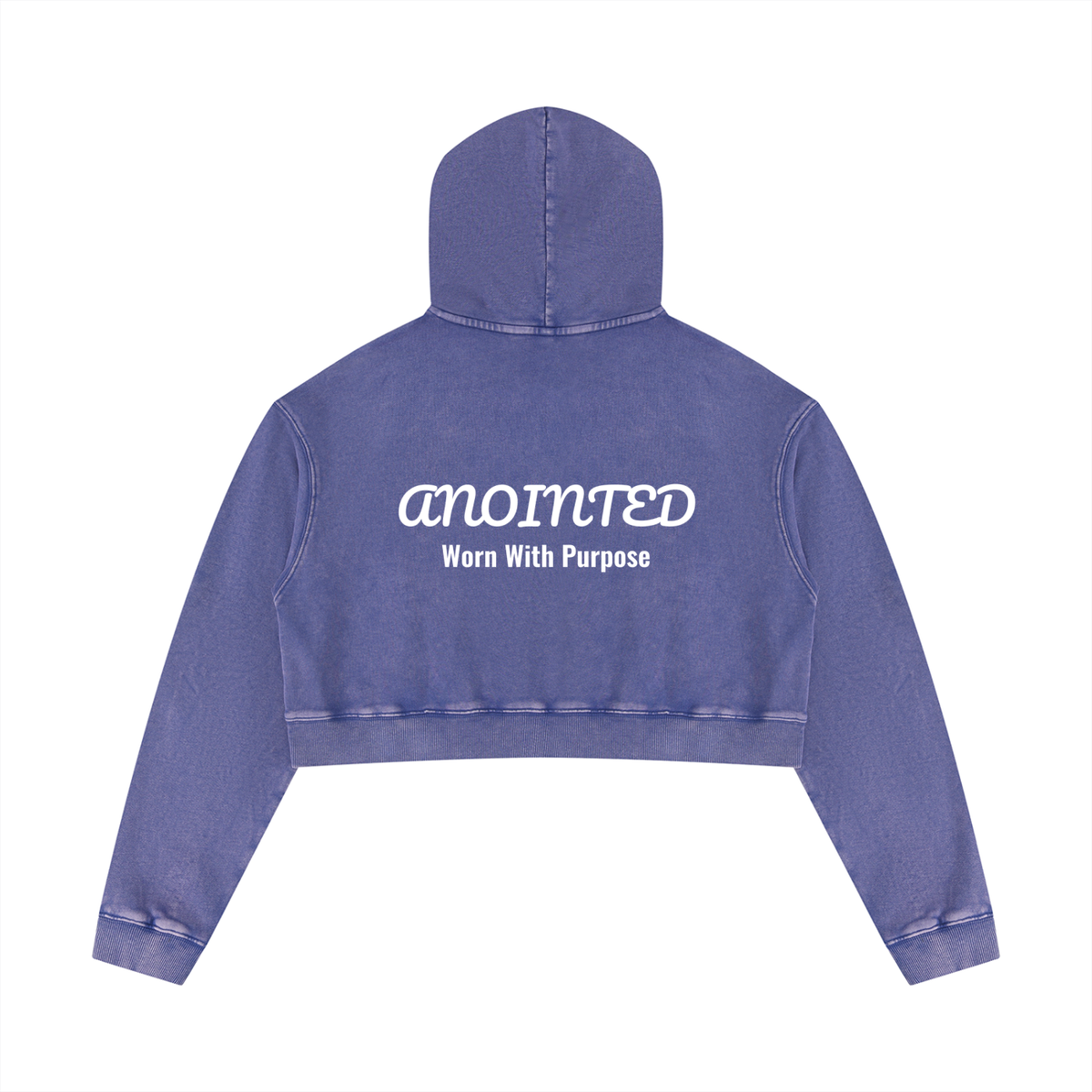 Women’s Mineral Washed Crop Hoodie