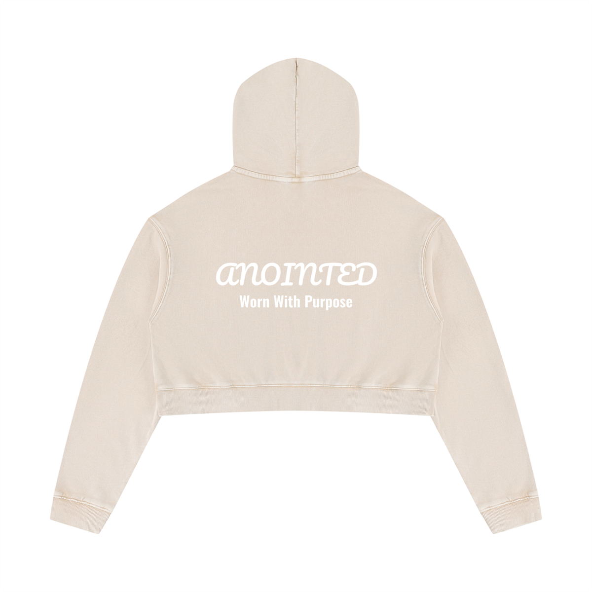 Women’s Mineral Washed Crop Hoodie