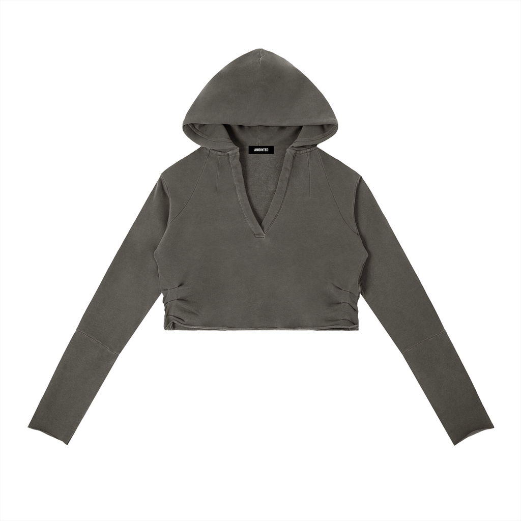 Vintage Washed Raw Edge Hoodie