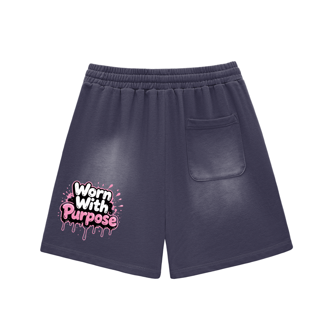 Sun Fade Raw Edge Cotton Shorts