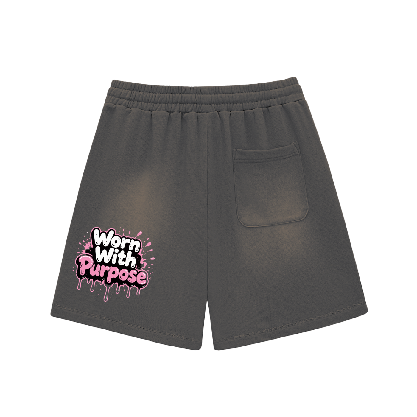 Sun Fade Raw Edge Cotton Shorts