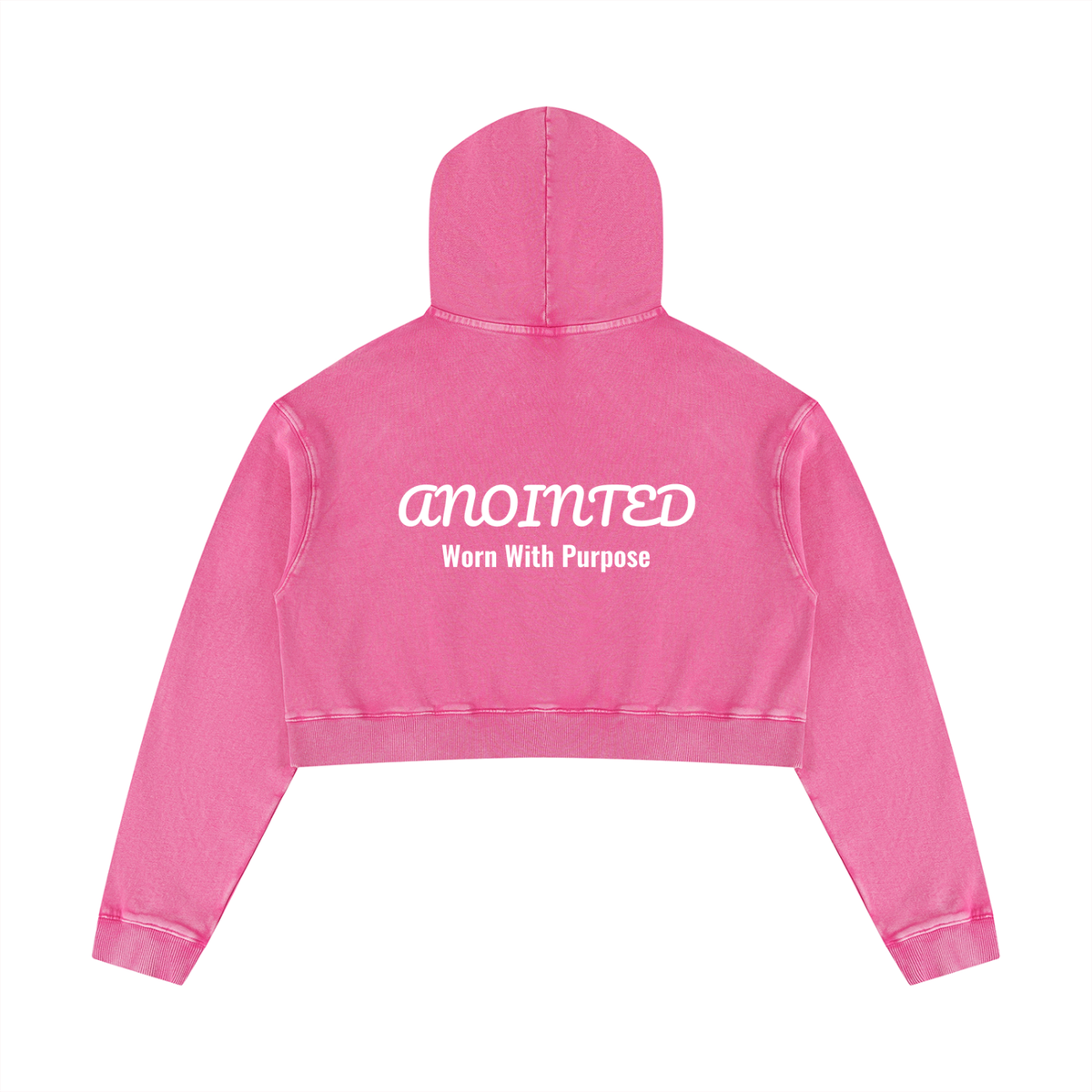 Women’s Mineral Washed Crop Hoodie