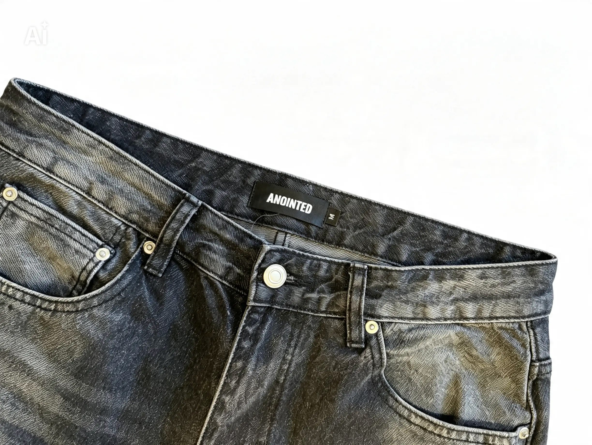Men’s Vintage Wash Wide Leg Denim Shorts