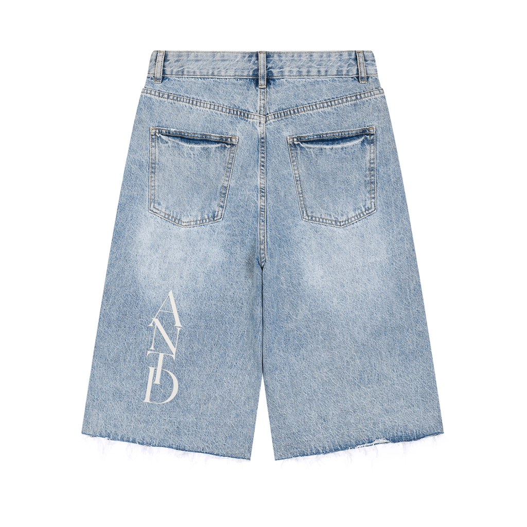Men’s Vintage Wide Leg Denim Shorts