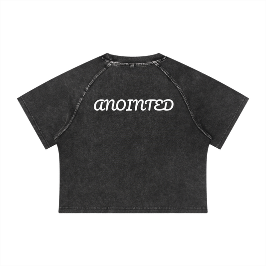 Women's Mineral Wash Raglan Crop T-Shirt
