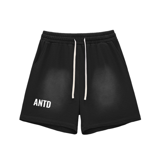 Sun Fade Raw Edge Cotton Shorts
